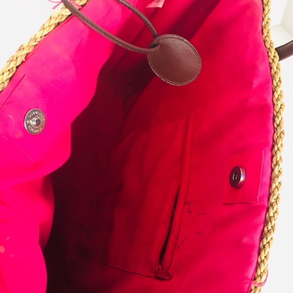 Liz Claiborne Large Straw Beach/Hang-bag Tote - Picture 7 of 8